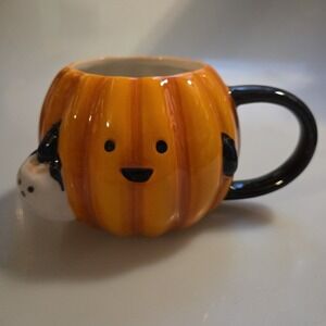 Target 2024 Hyde & Eek Halloween Stoneware‎ Figural Pumpkin Mug Orange 15.25oz